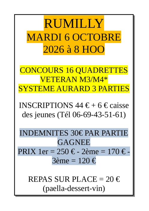 RUMILLY – 06/10/2026
