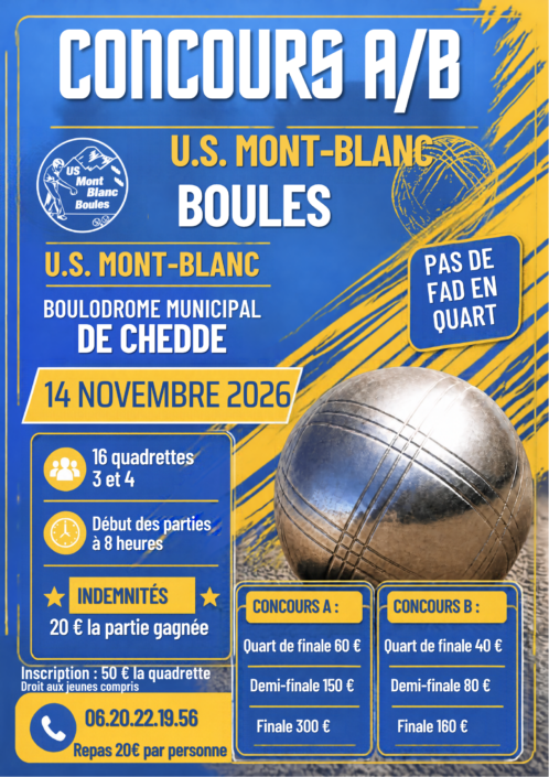 CHEDDE – 14 NOVEMBRE 2026